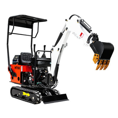 محرك ديزل 0.8ton Hightop Mini Excavator حسب الطلب اللون الأحمر والأصفر والأزرق